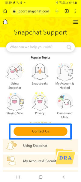 contact snapchat app
