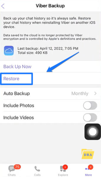 Recover Viber Messages On iPhone - Step 5