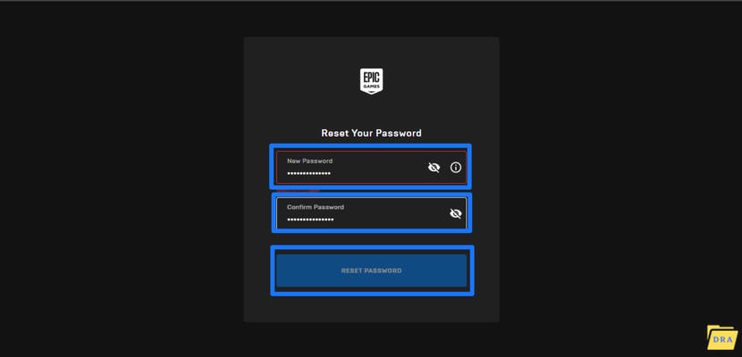 Rest Fortnite account password