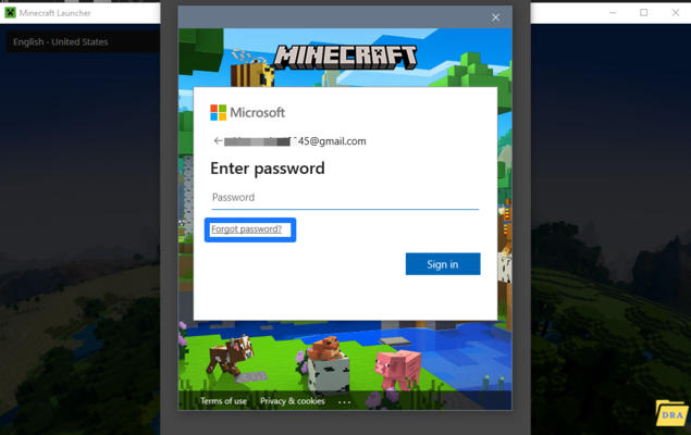 Select Forgot password