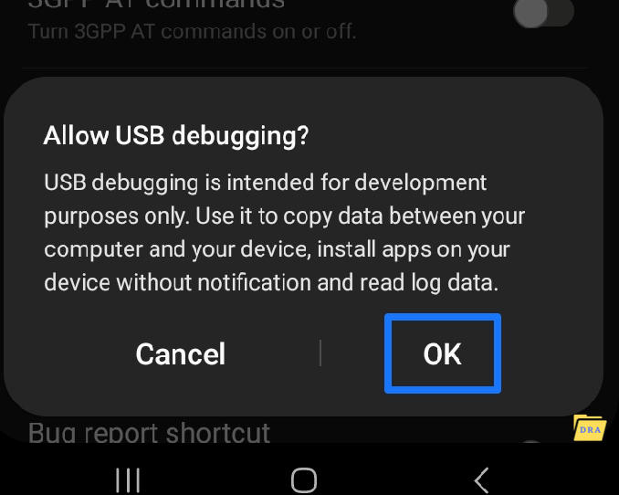 Allow USB debugging